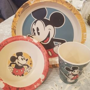 Mickey Mouse 3 pc Dinnerware set
